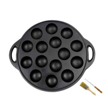 Heavy Duty Pre-Seasoned Cast Iron Takoyaki Pan